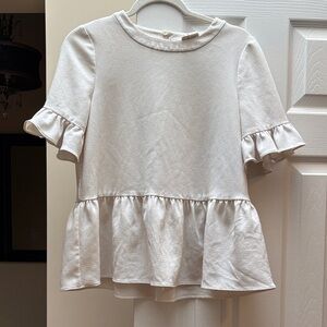 Kate Spade Blouse New York Linda ruffle sleeve peplum blouse, small EUC